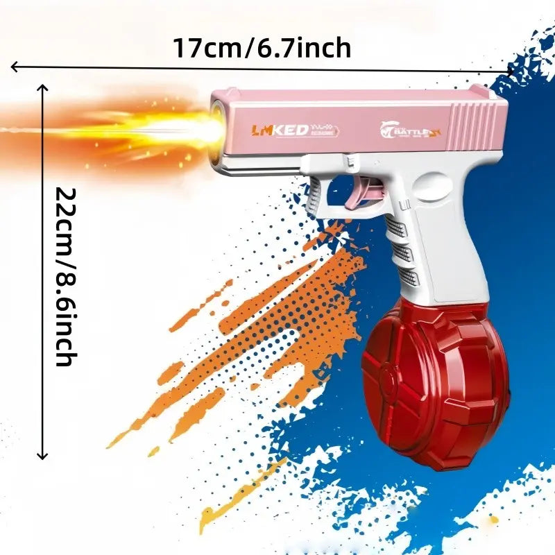 Portable Electric Pulse Light Water Gun, Outdoor Beach Pool Toy, Rechargeable Lithium Battery, Unisex Summer Party Gift, Blasters, Watergun