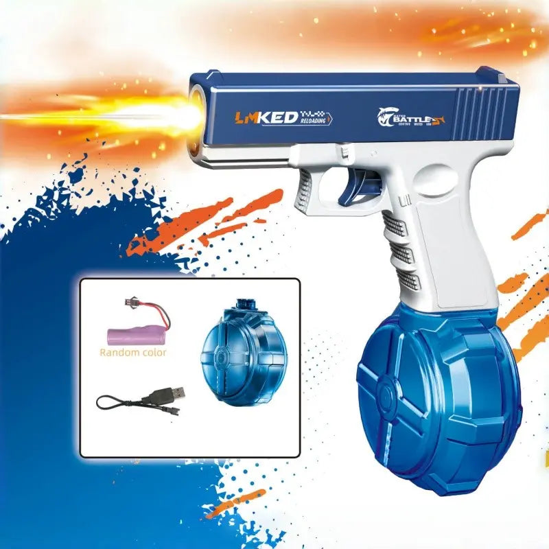 Portable Electric Pulse Light Water Gun, Outdoor Beach Pool Toy, Rechargeable Lithium Battery, Unisex Summer Party Gift, Blasters, Watergun
