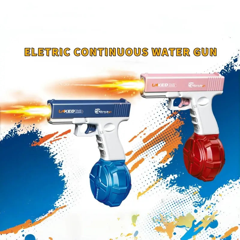 Portable Electric Pulse Light Water Gun, Outdoor Beach Pool Toy, Rechargeable Lithium Battery, Unisex Summer Party Gift, Blasters, Watergun